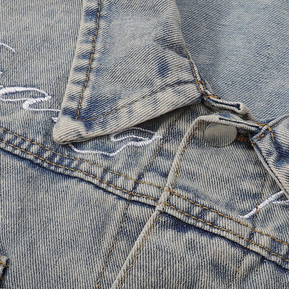 Raw Edge Star Denim Trucker Jacket