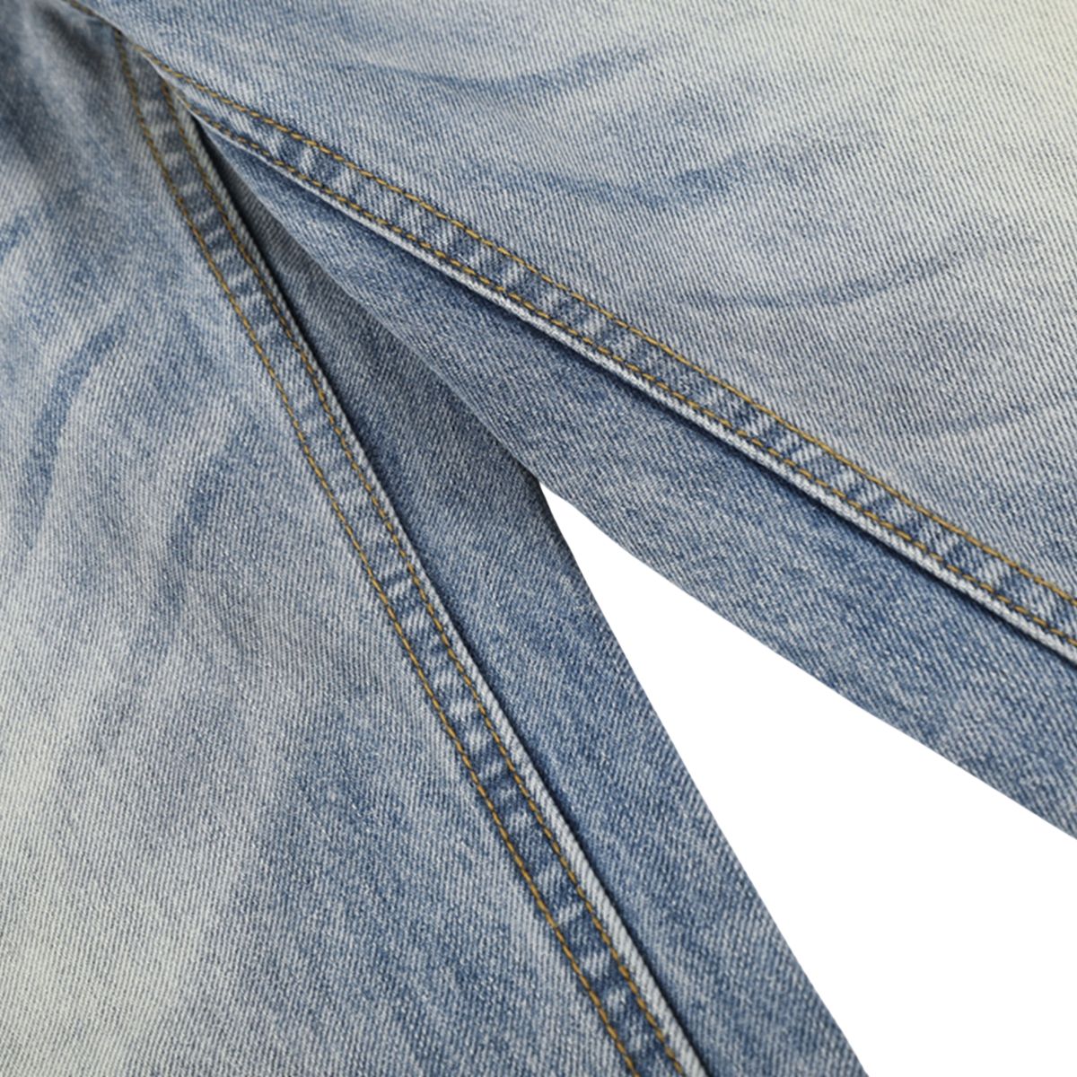 Vintage Light Wash Wide Leg Jeans with Whiskered Fade
