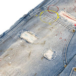 Smoke Rise Paint Splatter Ripped Jeans
