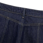 Indigo Denim Mini Flounce Skirt