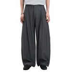 Vintage Stripe Barrel-Leg Tailored Trousers