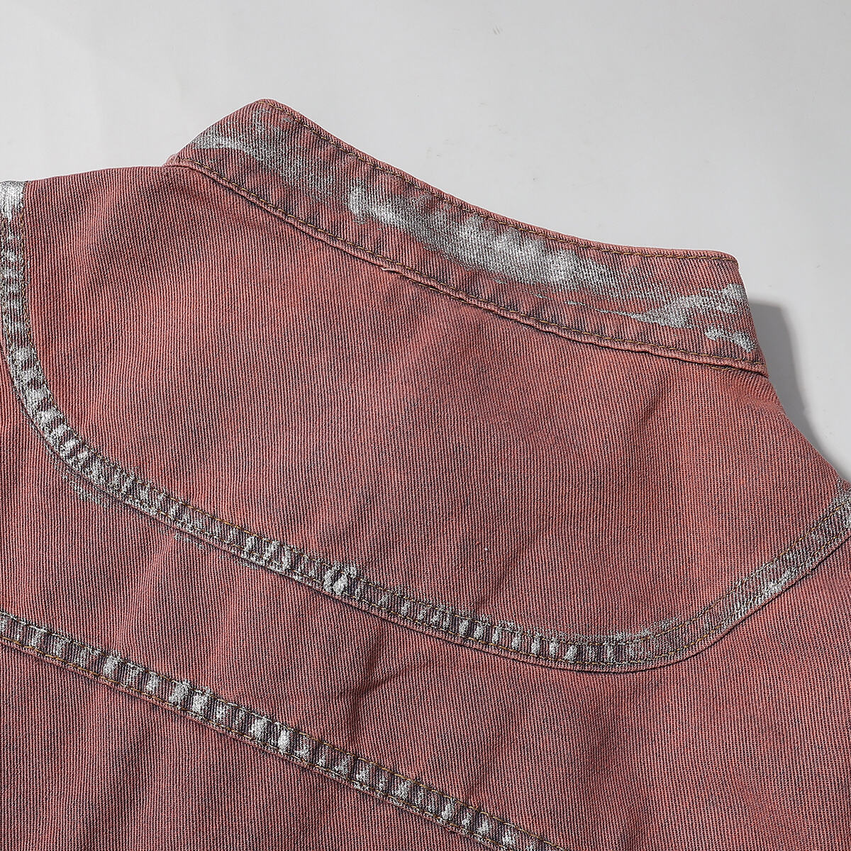 Wax Coated Denim Motorcycle Jacket