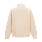 Distressed Wash Comfort Zip Pullover Sweatshirt