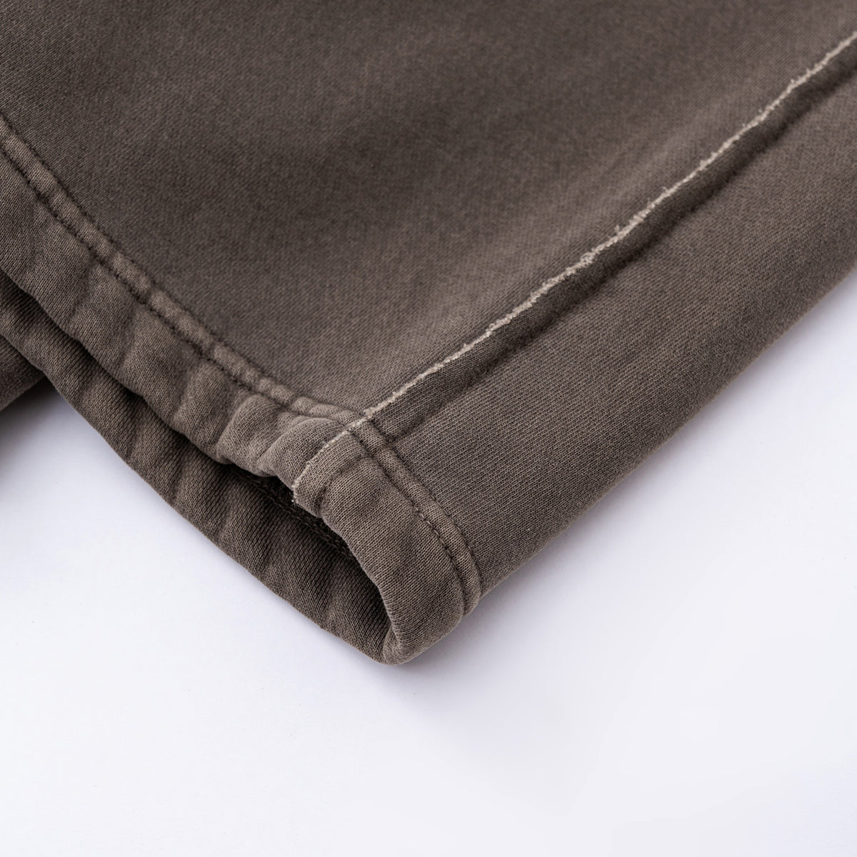 Raw Edge Straight Leg Fleece Sweatpants