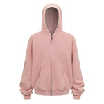 Double Yarn Vintage Washed Zippered Comfort Hoodie
