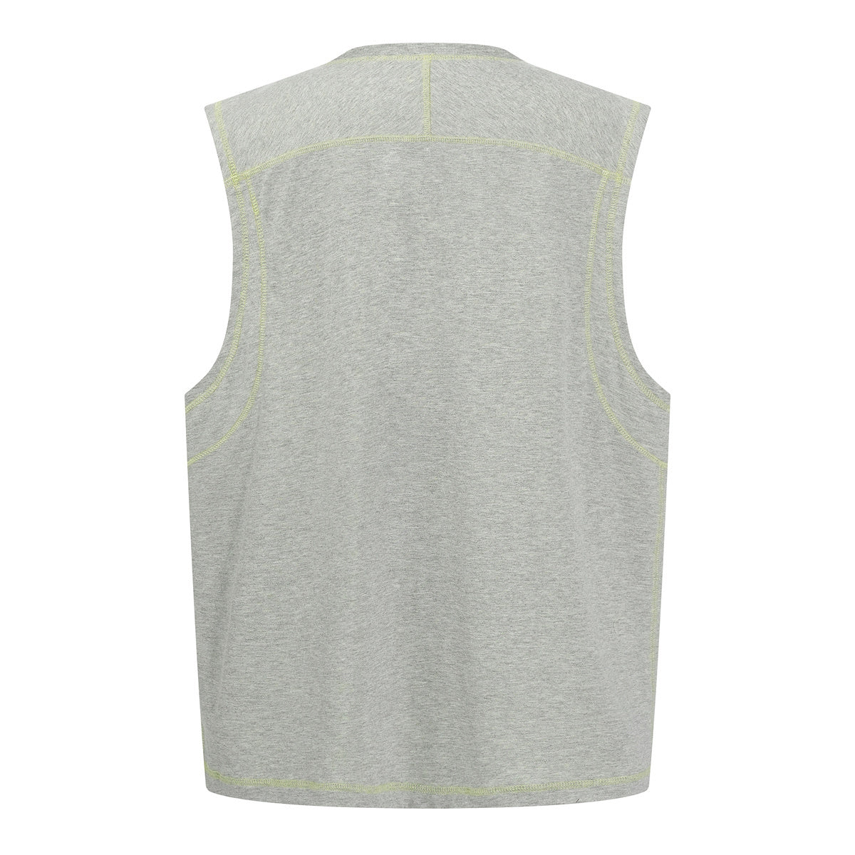 Contrast Stitching Sleeveless Crew Neck Casual Sport Tee