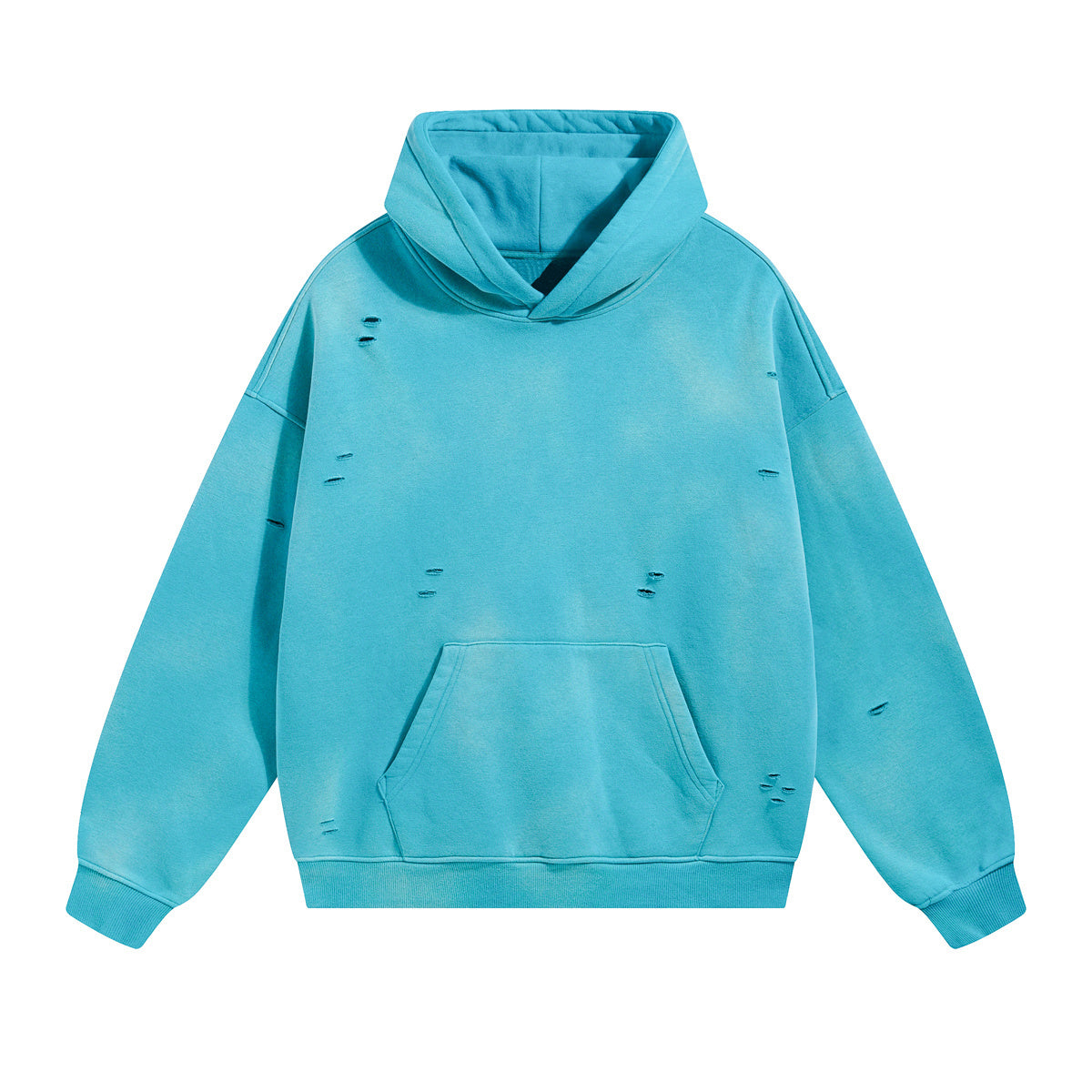 Rips Soft Fleece Lined Distressed Pullover Hoodie