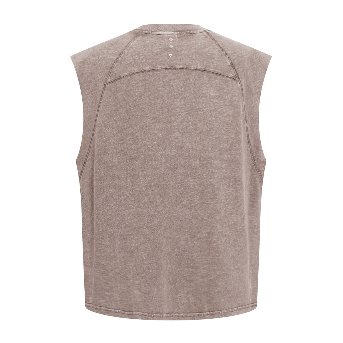 Raw Edge Distressed Studded Sleeveless Tee