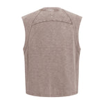 Raw Edge Distressed Studded Sleeveless Tee
