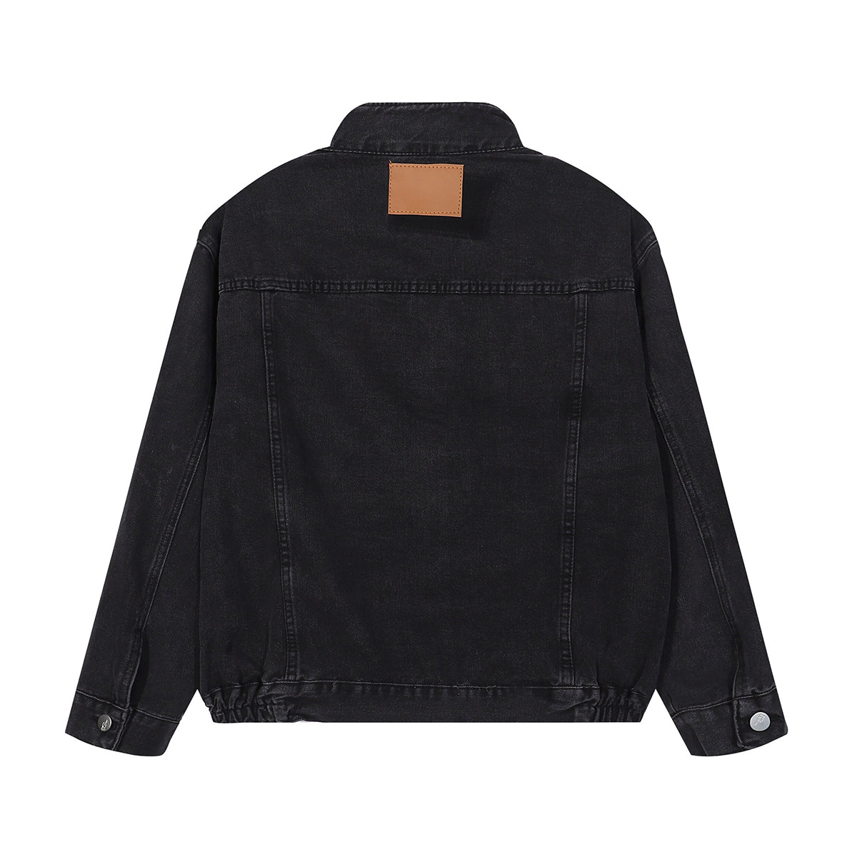 Zip-Up Washed Denim Jacket