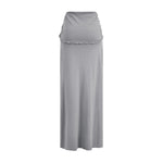 High Waist Ruched Knit Maxi Skirt