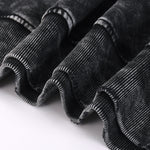 Stone-Washed Distressed Loose-Fit Sweatshirt