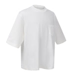 Washed Raw-Edge Pocket Clean Fit Crew Neck Tee