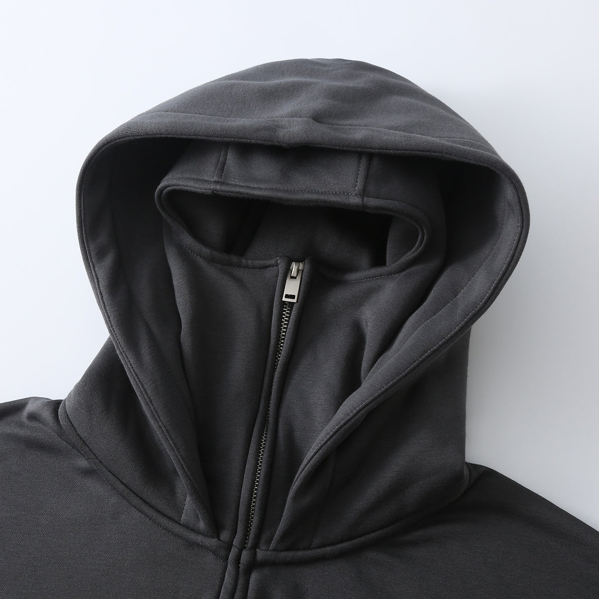 Unisex Full-Zip Fleece Layered Hood Hoodie