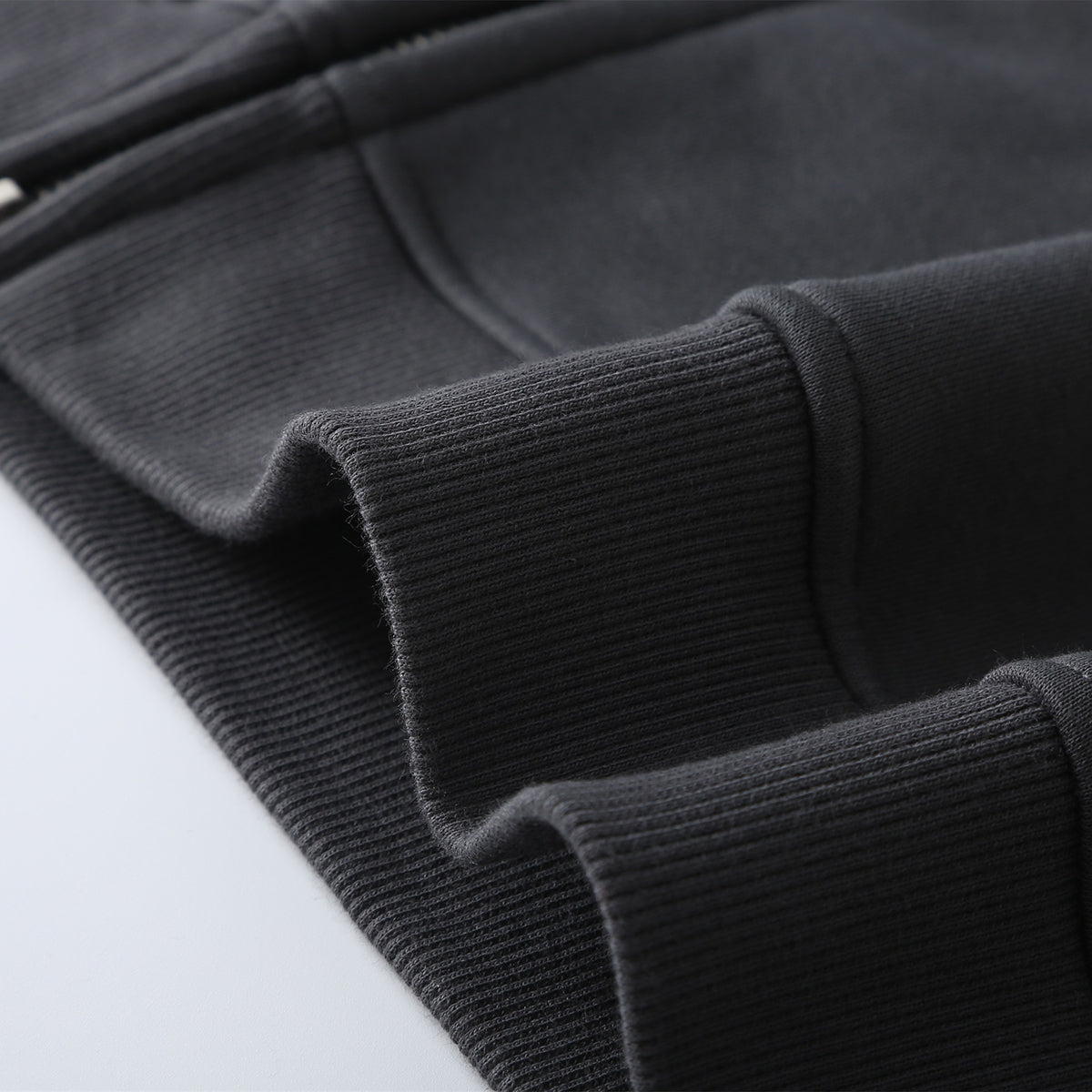 Unisex Full-Zip Fleece Layered Hood Hoodie