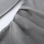 Ruched Fitted Long Sleeve Hoodie Top