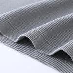 Crew-Neck Long Sleeve Ribbed Top