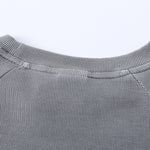 Crew-Neck Long Sleeve Ribbed Top