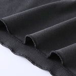 Asymmetric Neck Long Sleeve Ribbed Top