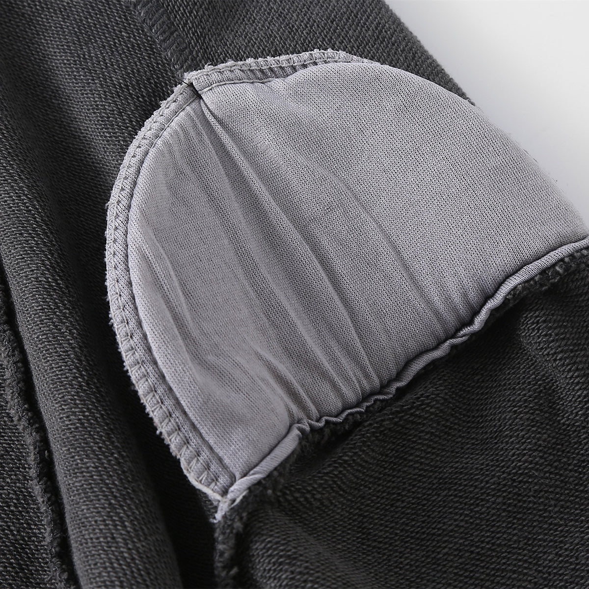 Ruched Waist Cotton Cropped Hoodie