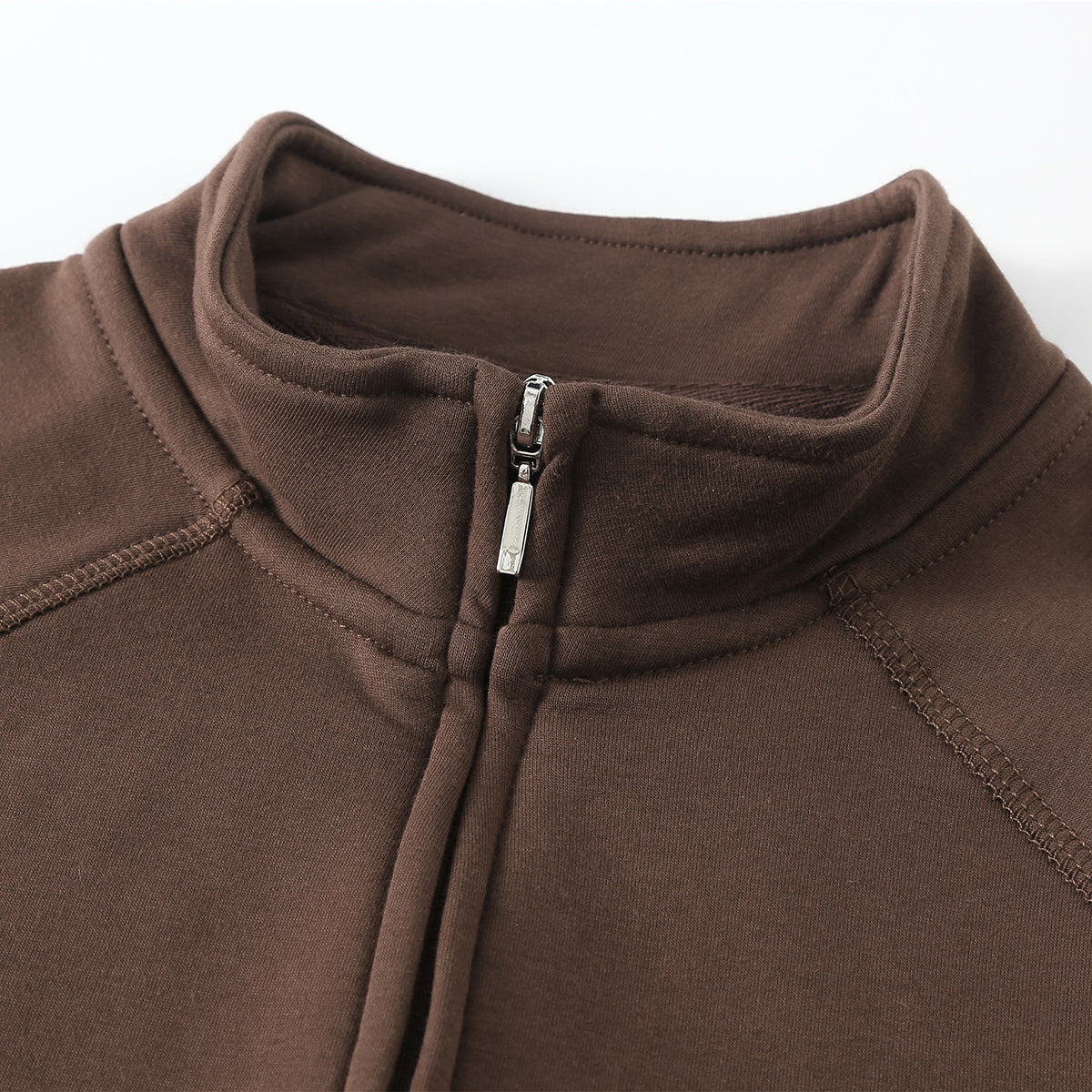 Double-Slider Zipper Fleece Cropped Sweatshirt