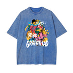 Chinese Characters Graffiti Streetwear Graphic Tee-INNBLAC Fashion Apparel