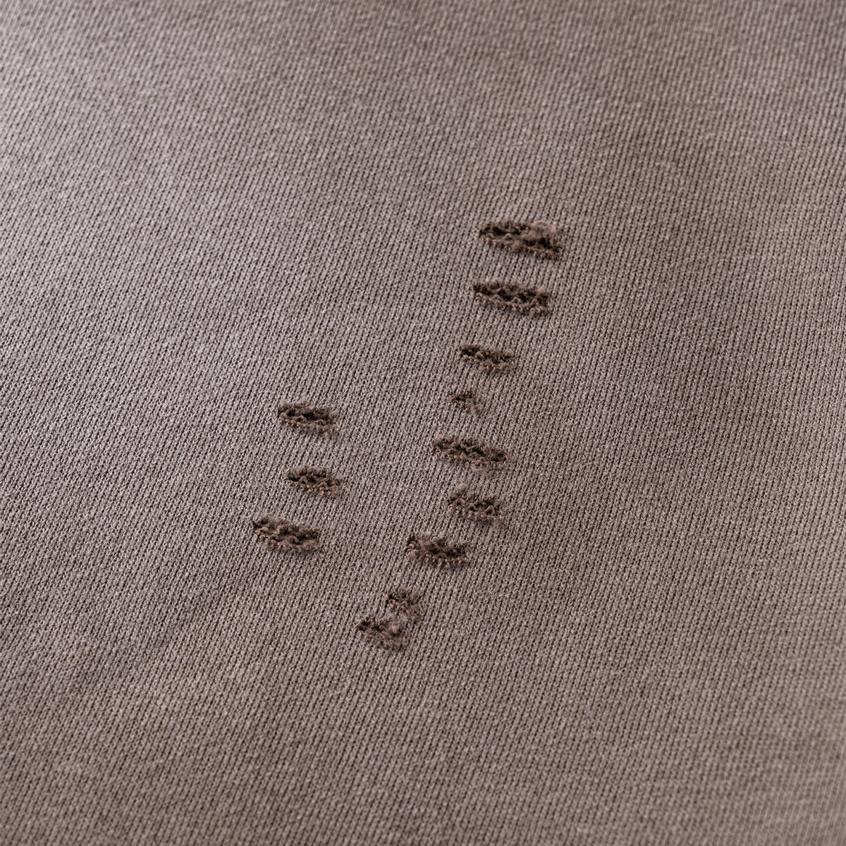 Front-Zip Raw Edge Ripped Hoodie