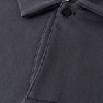 Relaxed Fit Solid Color Polo Neck Sweatshirt