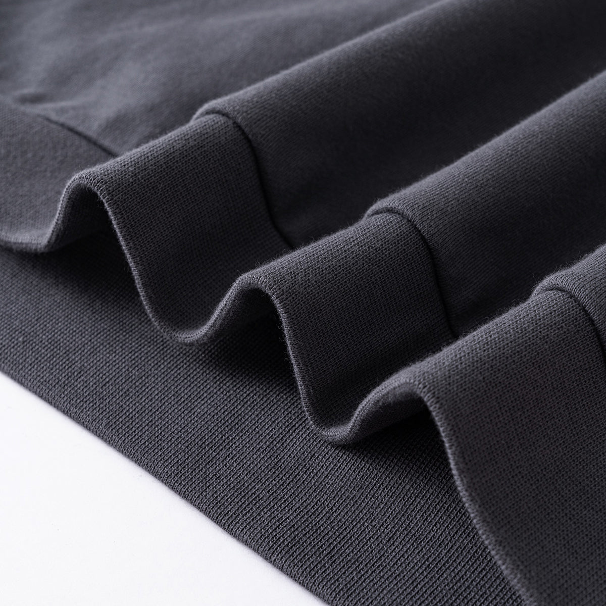 Relaxed Fit Solid Color Polo Neck Sweatshirt