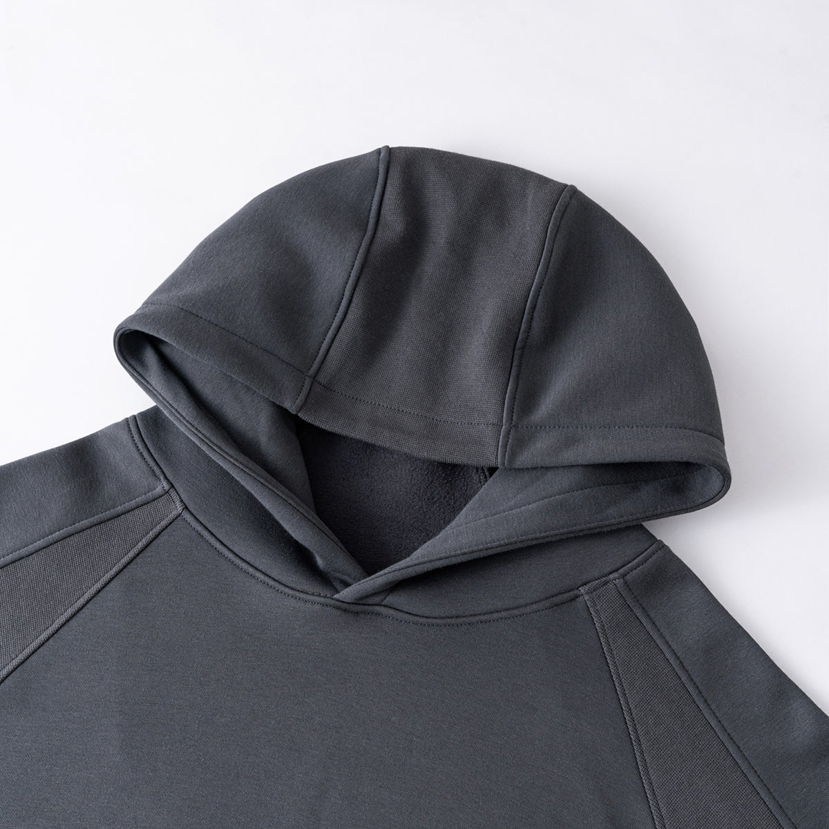 Relaxed Fit Paneled Fleece Hoodie