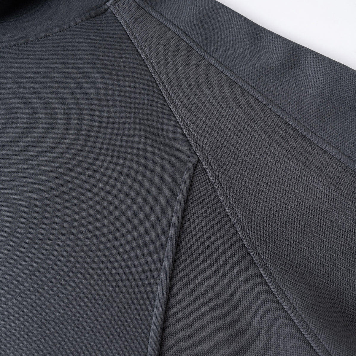 Relaxed Fit Paneled Fleece Hoodie