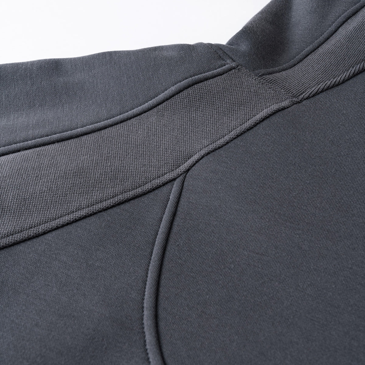 Relaxed Fit Paneled Fleece Hoodie