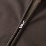 Zip-Up Loose Fit Plush-Lined Hoodie