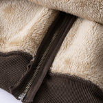 Zip-Up Loose Fit Plush-Lined Hoodie