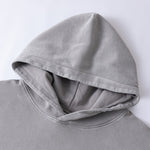 Two-Layer Sleeve Acid Washed Cotton Hoodie
