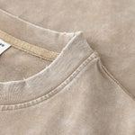 Distressed Raw Edge Washed T Shirt 275gsm
