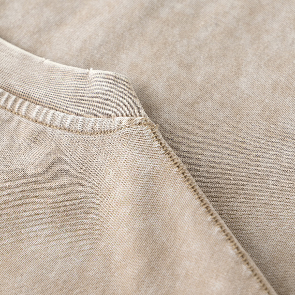 Distressed Raw Edge Washed T Shirt 275gsm