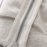Double-Slider Zipper Solid Color Hoodie