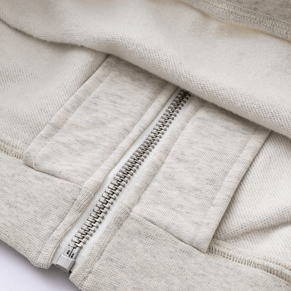 Relaxed Zip-Front Solid Color Sweatshirt