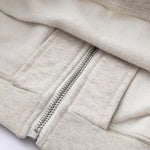 Relaxed Zip-Front Solid Color Sweatshirt