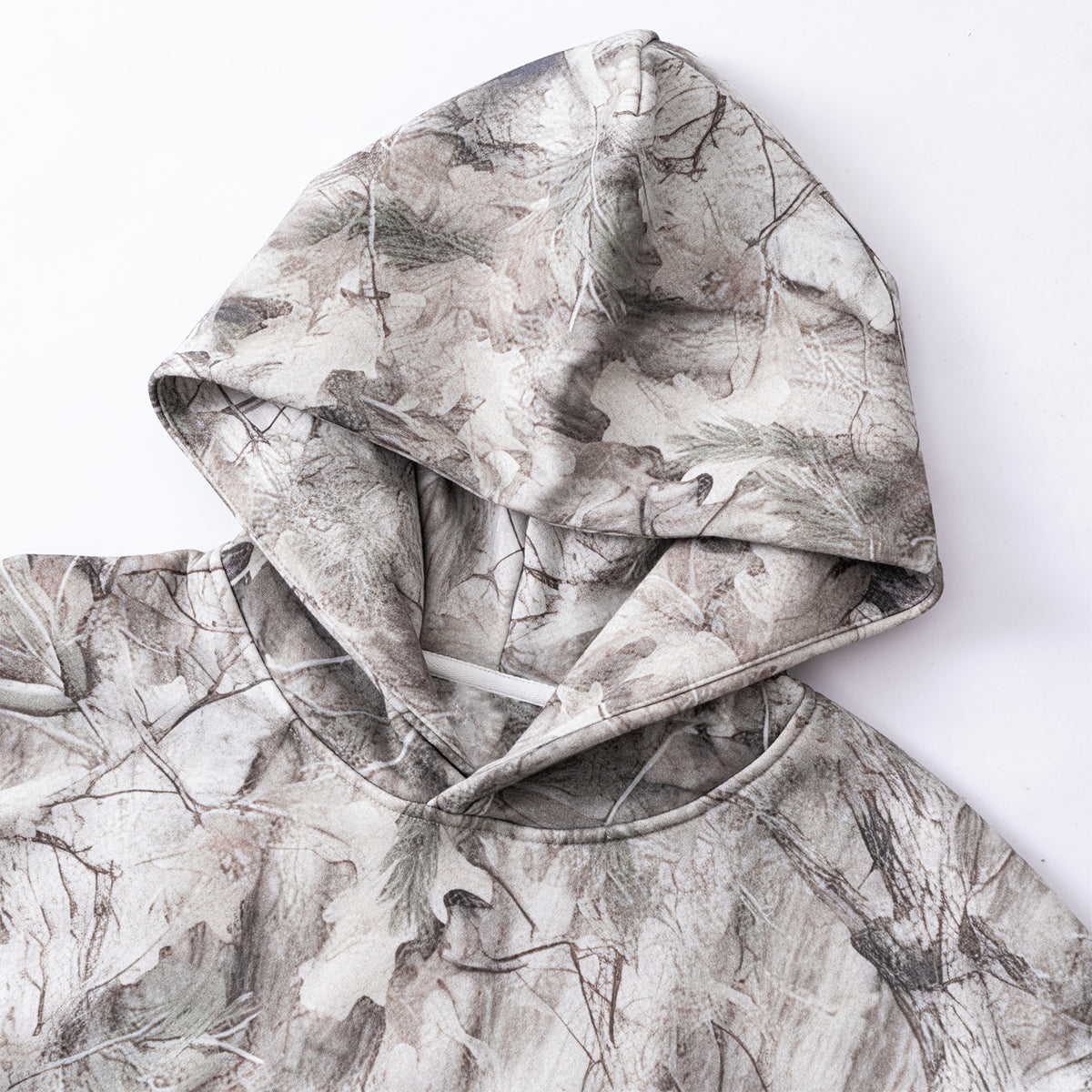 Relaxed Branch Camouflage Fleece Hoodie