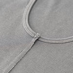 Fitted Rib-Knit V Neck T-Shirt 275gsm