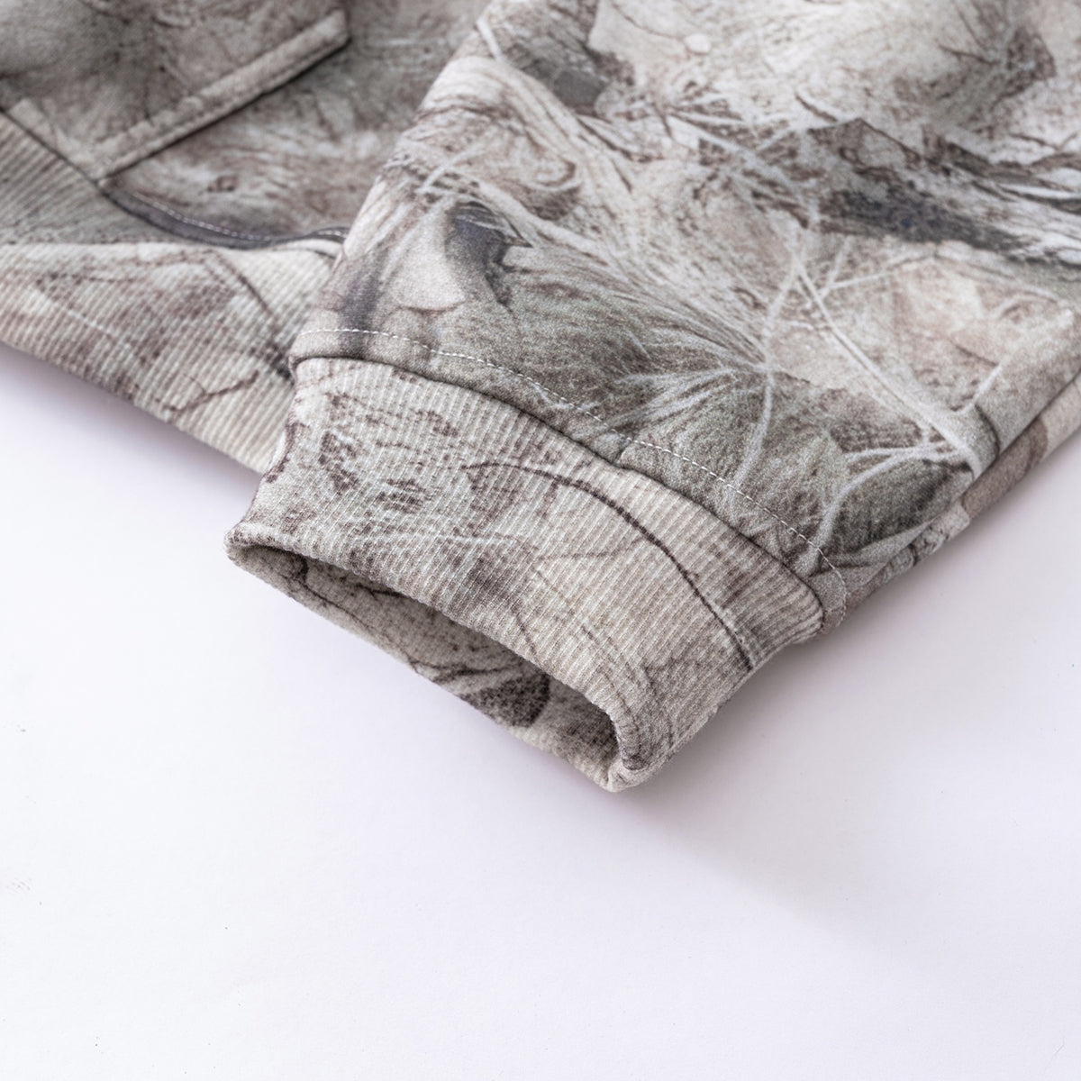 Relaxed Branch Camouflage Fleece Hoodie