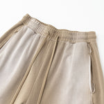 Washed Raw Edge Baggy Sweatpants