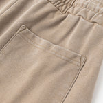 Washed Raw Hem Distressed Trousers