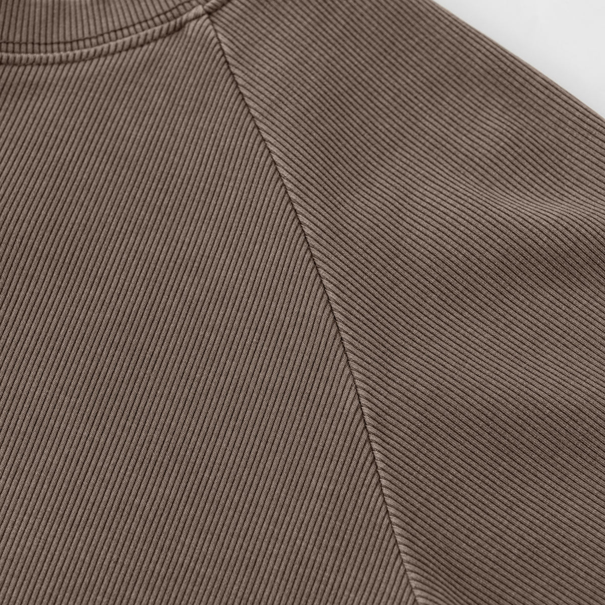 Crew Neck Ribbed Crop T Shirt 275gsm