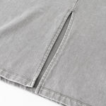 Stone Wash A-Line Maxi Skirt