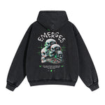 Punk Skull Graphic Zipper Hoodie-INNBLAC Fashion Apparel