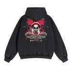 Punk Skull Graphic Zipper Hoodie-INNBLAC Fashion Apparel