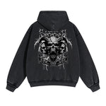Punk Skull Graphic Zipper Hoodie-INNBLAC Fashion Apparel